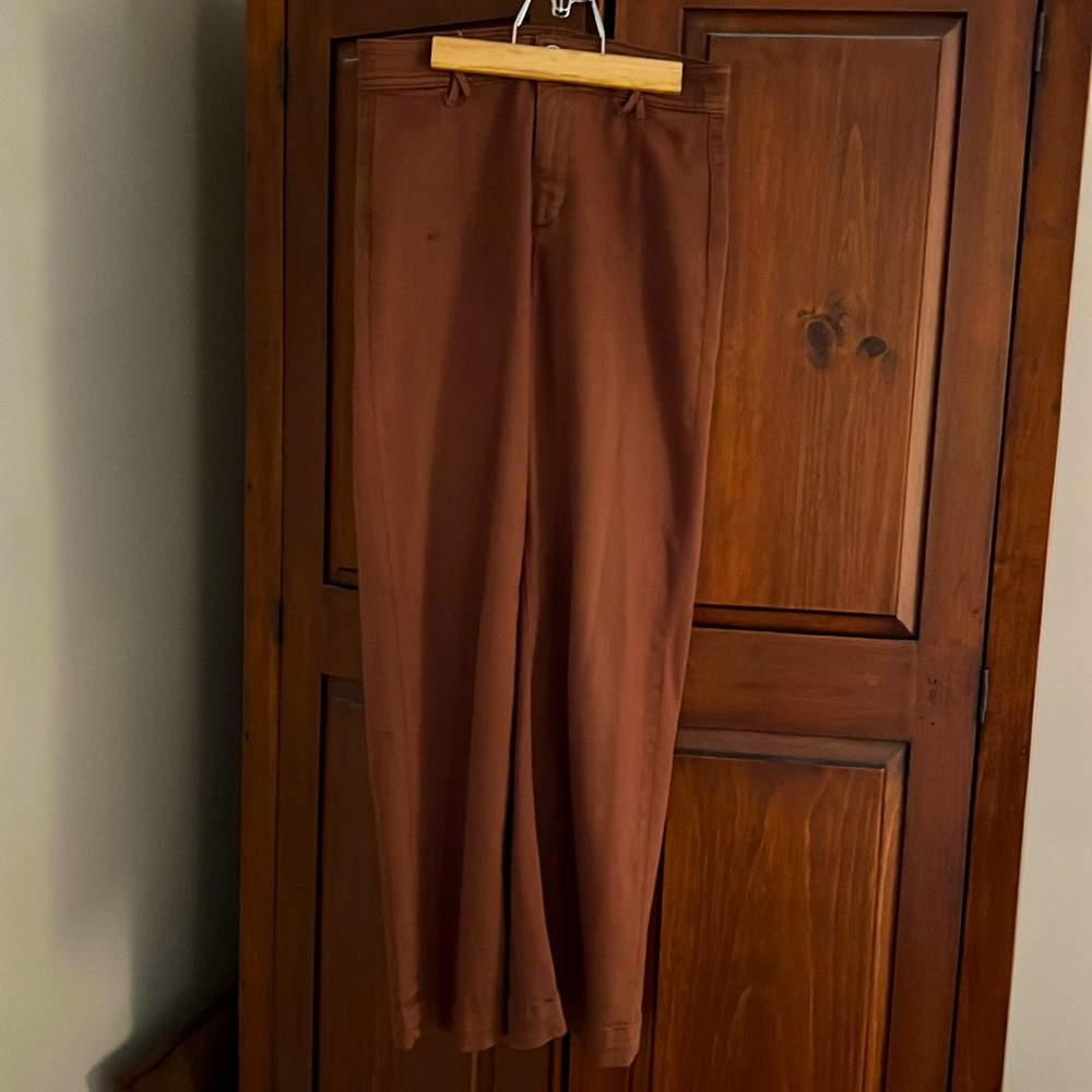 Paige Anessa 26 Rust Pant Wide Leg Cropped